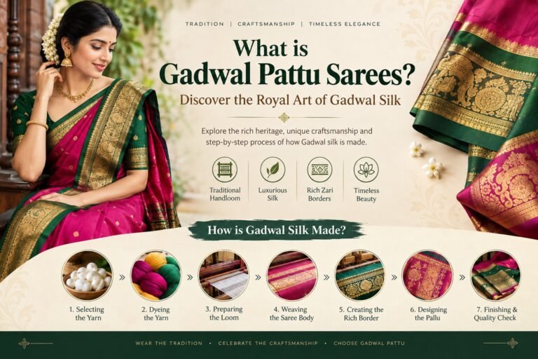 What Is Gadwal Pattu Sarees? Discover the Royal Art of Gadwal Silk